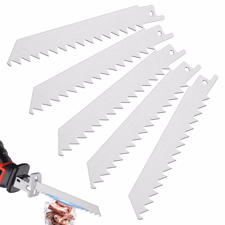 Set di lame per sega, 5 pezzi, 152 mm, in acciaio inossidabile, per ossa e carne