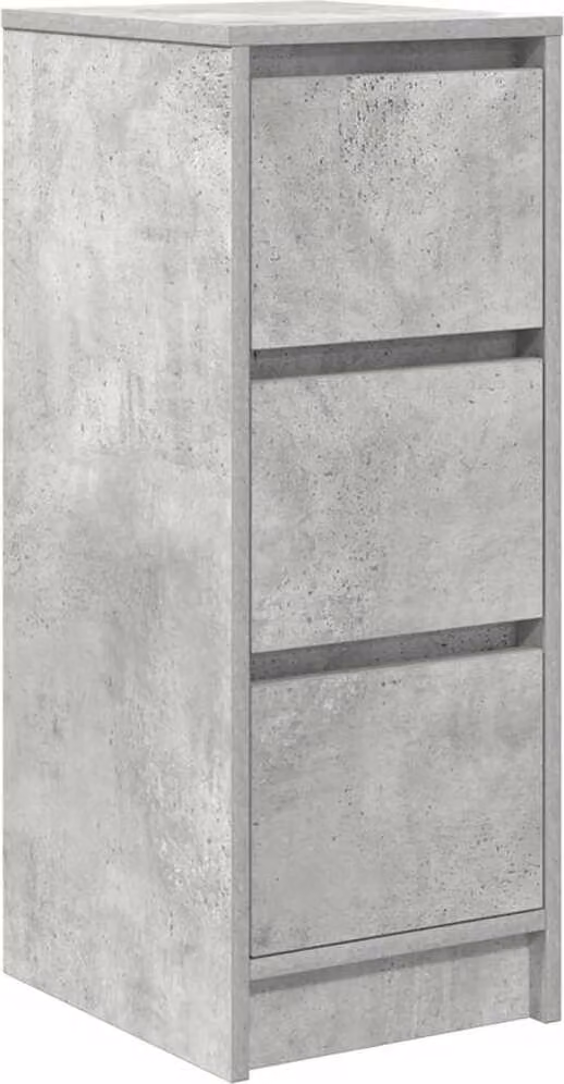 Credenza Grigio Cemento 29,5x34x76 cm in Legno Multistrato