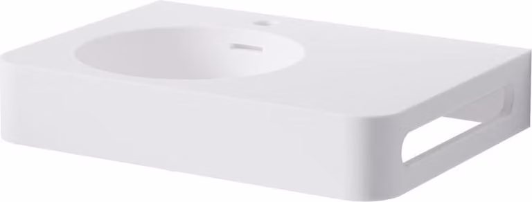 Steinberg Série 449 lavabo mural, porte-serviettes à droite, 1 trou pour robinet, avec trop-plein, 550x400mm, blanc mat, 4497115W, 4497115W
