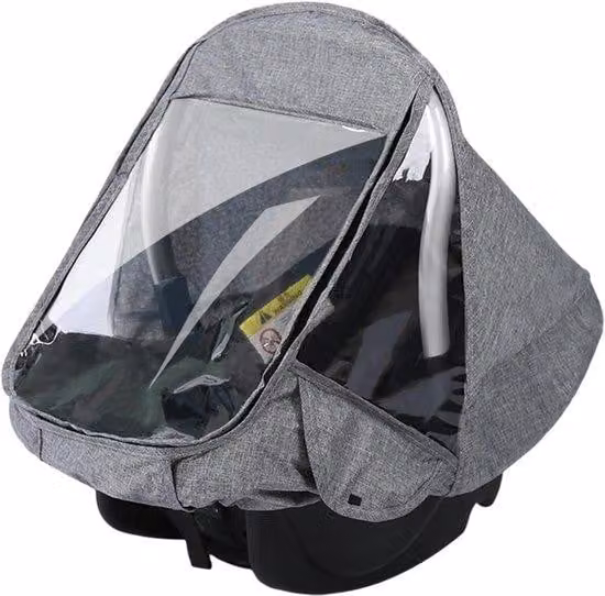 Copertura per il tetto dell'auto in caso di pioggia - Fori di ventilazione - Impermeabile e antivento - Facile da montare - Pieghevole e compatta - Grigio