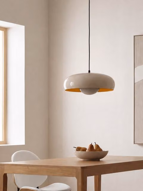 Lampada a soffitto Gabs Kenay Home beige e giallo in metallo e ceramica