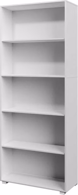 Libreria Ufficio Vela Casaria® con 5 ripiani regolabili, colore bianco opaco, H 190 x L 60 x P 28 cm