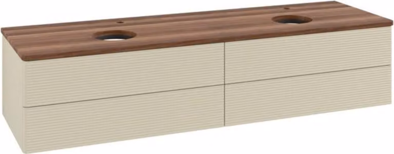 Mobiletto V&B con struttura frontale, con illuminazione Antao 160x50cm, HL, WBP w. wal, si Gr m Lac