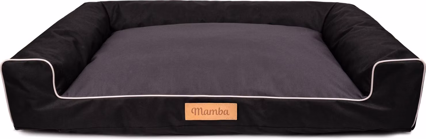 Letto grande per cani divano per cani cuscino per cani cestino lavabile - colore nero - tappetino per cani taglia XL - 100x65 cm