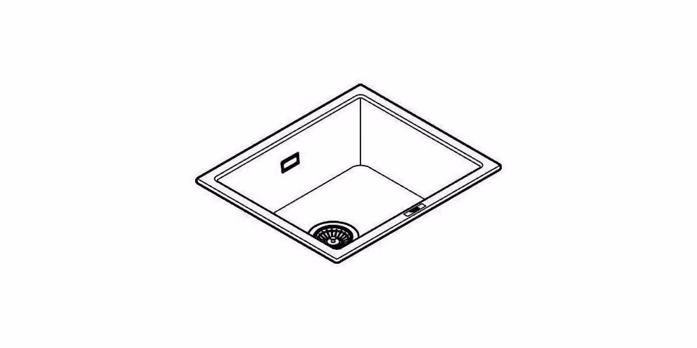 GROHE K700U lavello in granito 457 x 533 mm nero 31654AP0