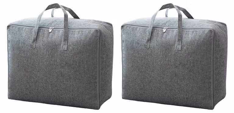 Omgoods - 2 sacchi porta coperte - Contenitore portatile grande da 105 litri