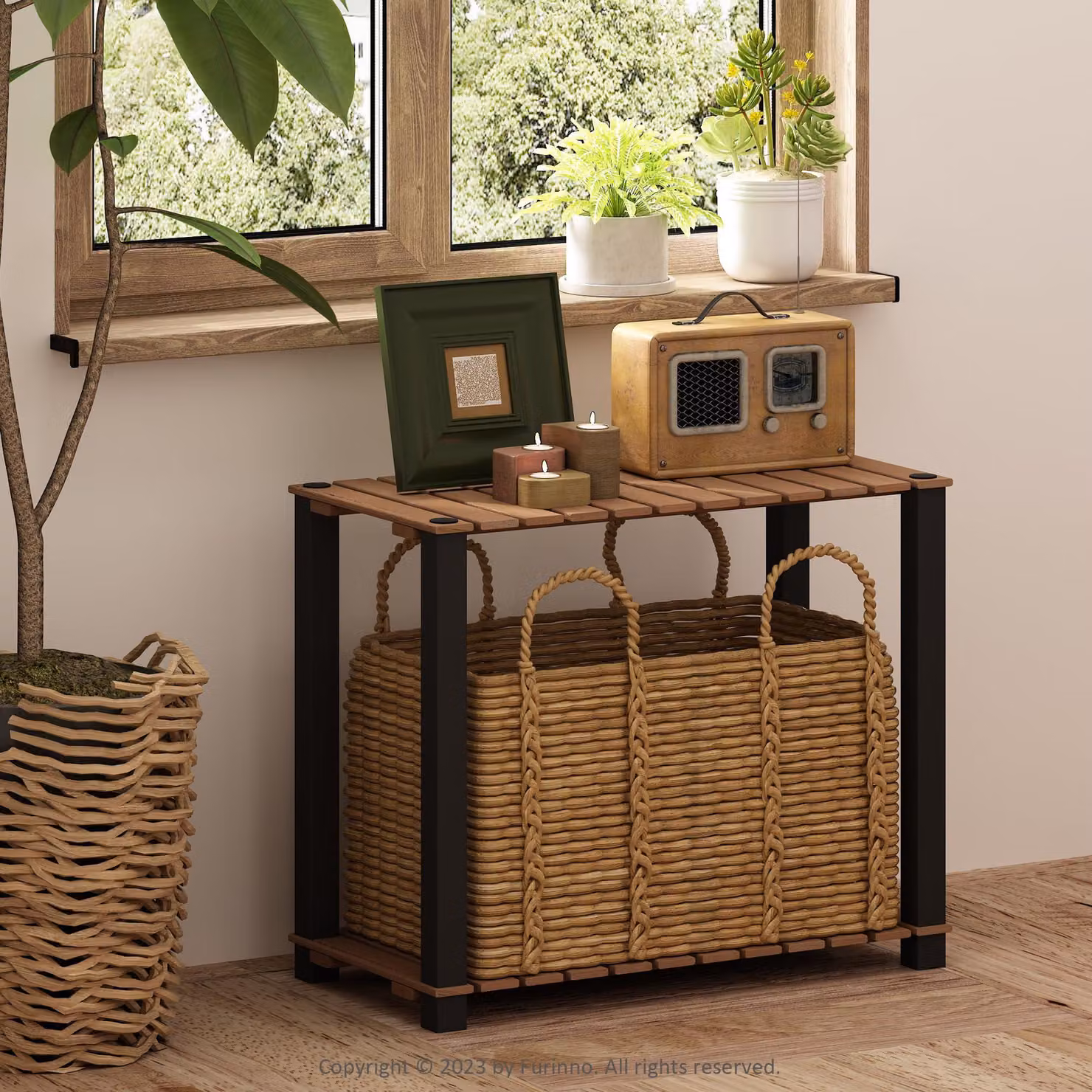 Furinno Turn-N-Tube, scaffale espositivo a 4 livelli, scaffale portaoggetti, libreria, o altro