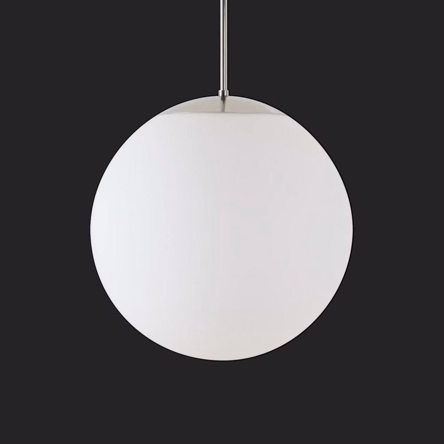 OSMONT ADR72028 ADRIA P3 HP apparecchio a sospensione in vetro acciaio inox lucido / bianco IP40 3000 K 52W LED combinazione di emergenza 3 h
