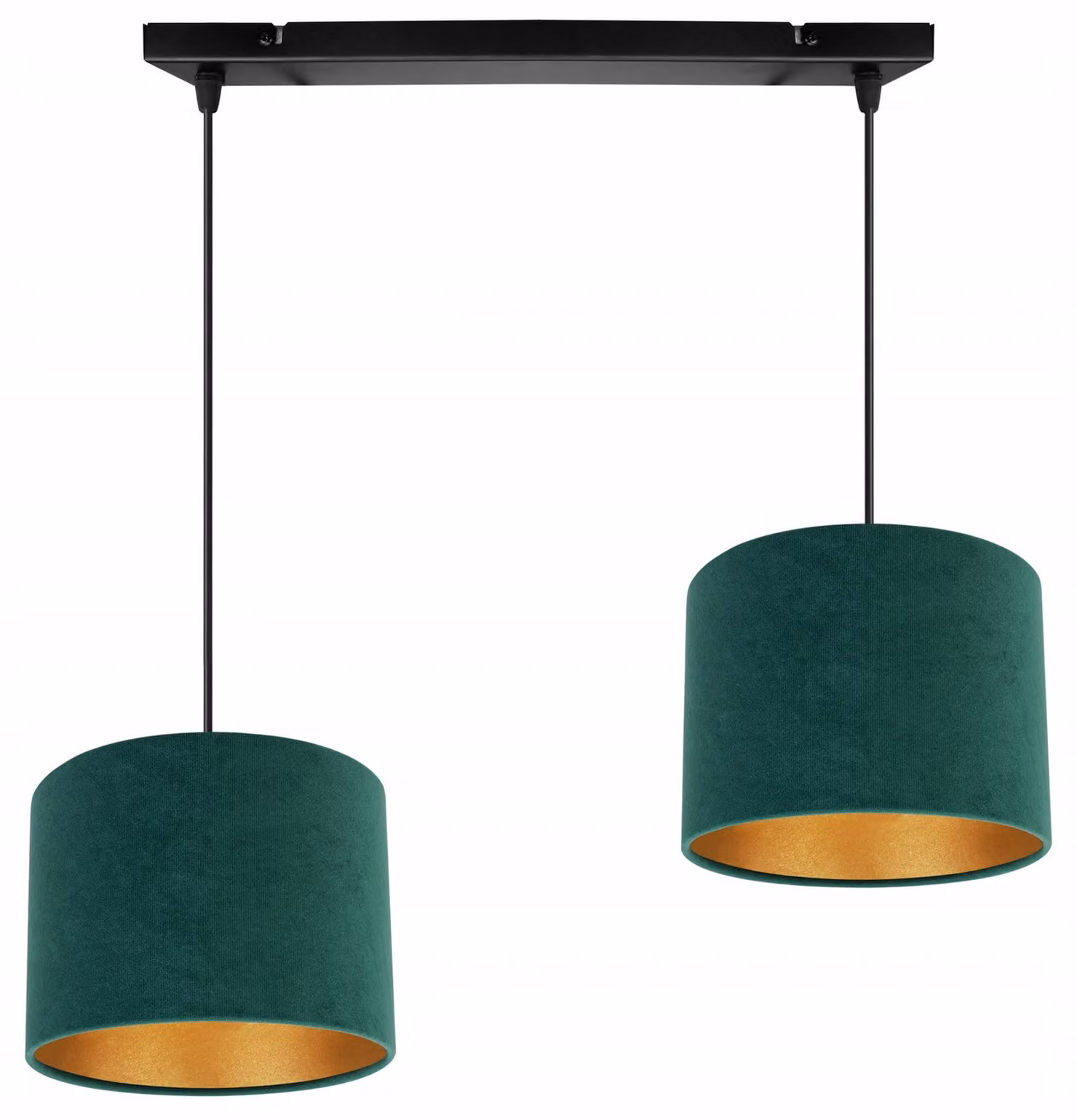 Elegante Lampada A Sospensione Con Paralume In Velluto Dorato Selezione