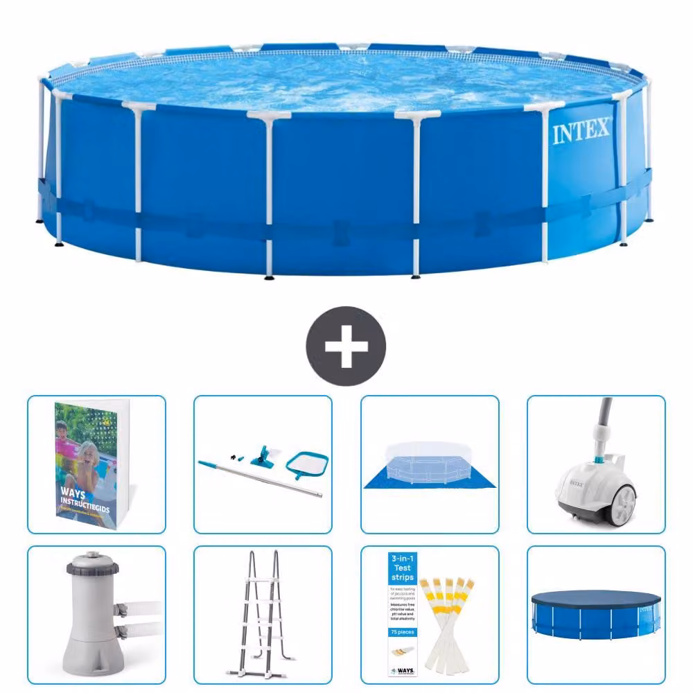 Piscina autoportante rettangolare - 457x122 cm - 7 pezzi - Modello S605