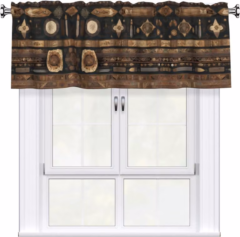 Tenda a volant con motivo decorativo in stile bohémien, dimensioni 137,2 x 45,7 cm, facile da applicare, ideale per decorare finestre in cucine, camere da letto e altri ambienti