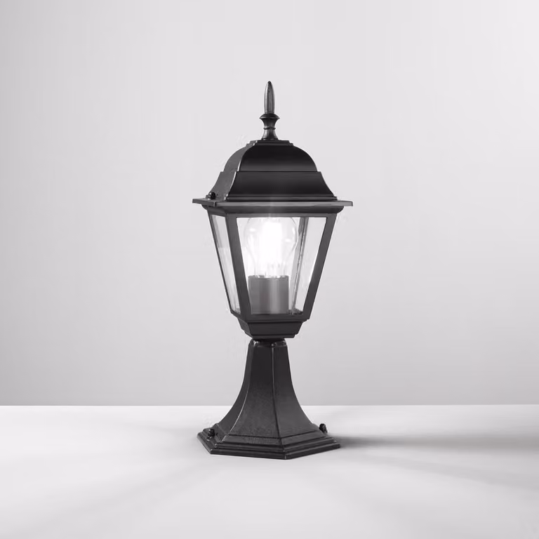 Lampada da esterno nera ROMA con diffusore in vetro (1xE27) IP44