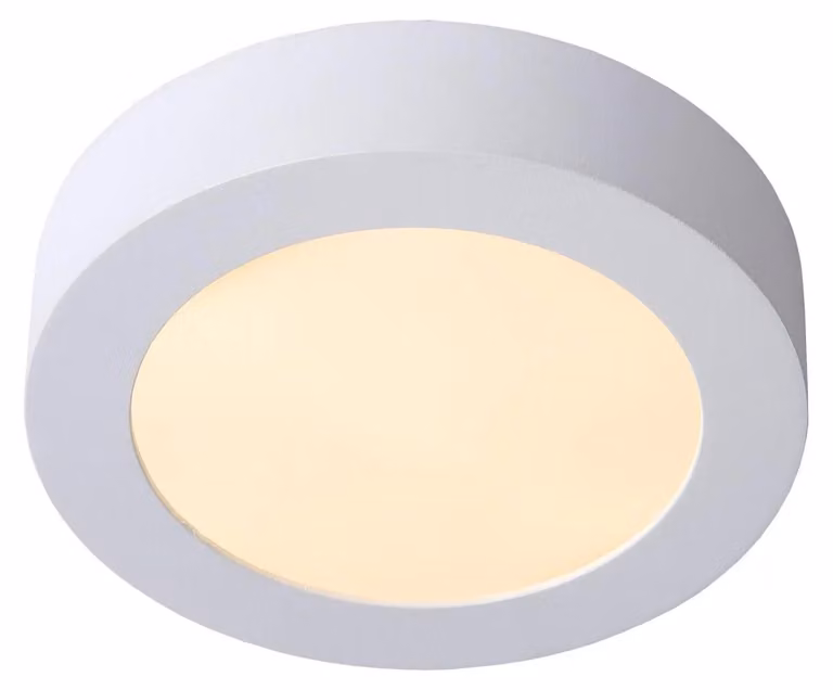 Plafoniera LED rotonda BRICE bianca 11W, bianco caldo 827 lm, acrilico, dimensioni: 3,9 x 18 x 18 cm, IP44, Lucide