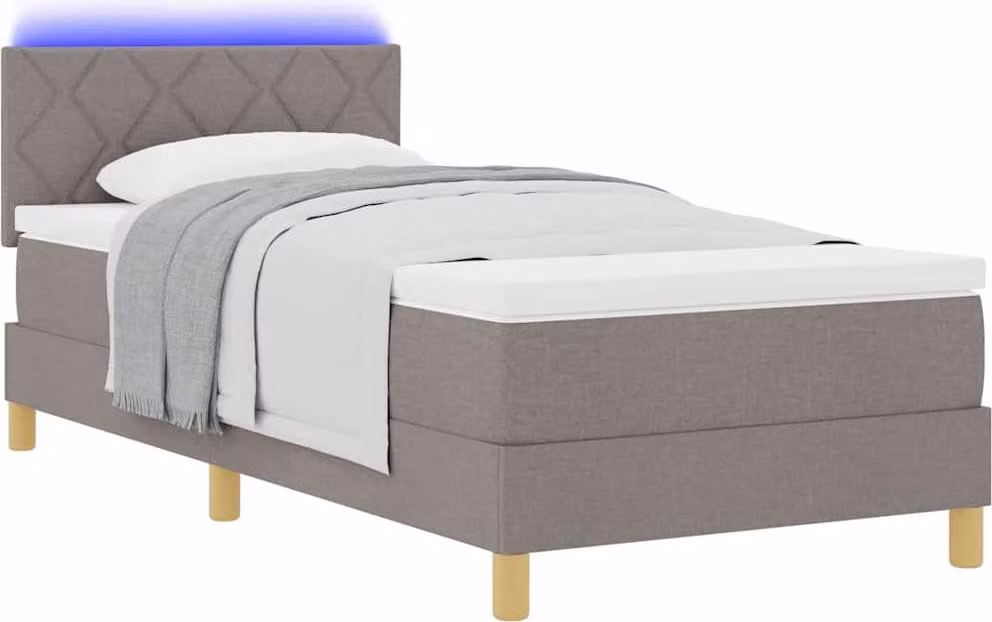 Letto a Sorgente LED con strisce LED Talpa 90 x 200 cm Tessuto