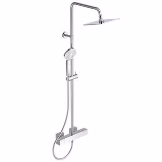 Duschsystem CERATHERM C100 Brausethermostat AP Crom quadrato