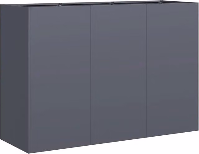 Fioriera | Cassetta per fiori | Vaso Antracite 120x40x80 cm in Acciaio Laminato a Freddo