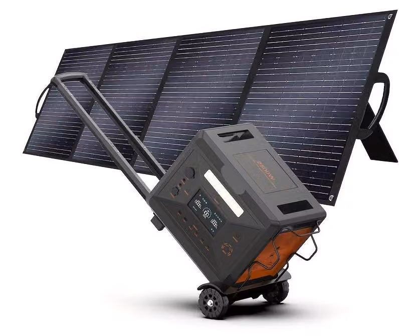 Centralina portatile di alimentazione – Generatore solare di emergenza – Batteria per campeggio – 2304 Wh – Potenza di 2500W