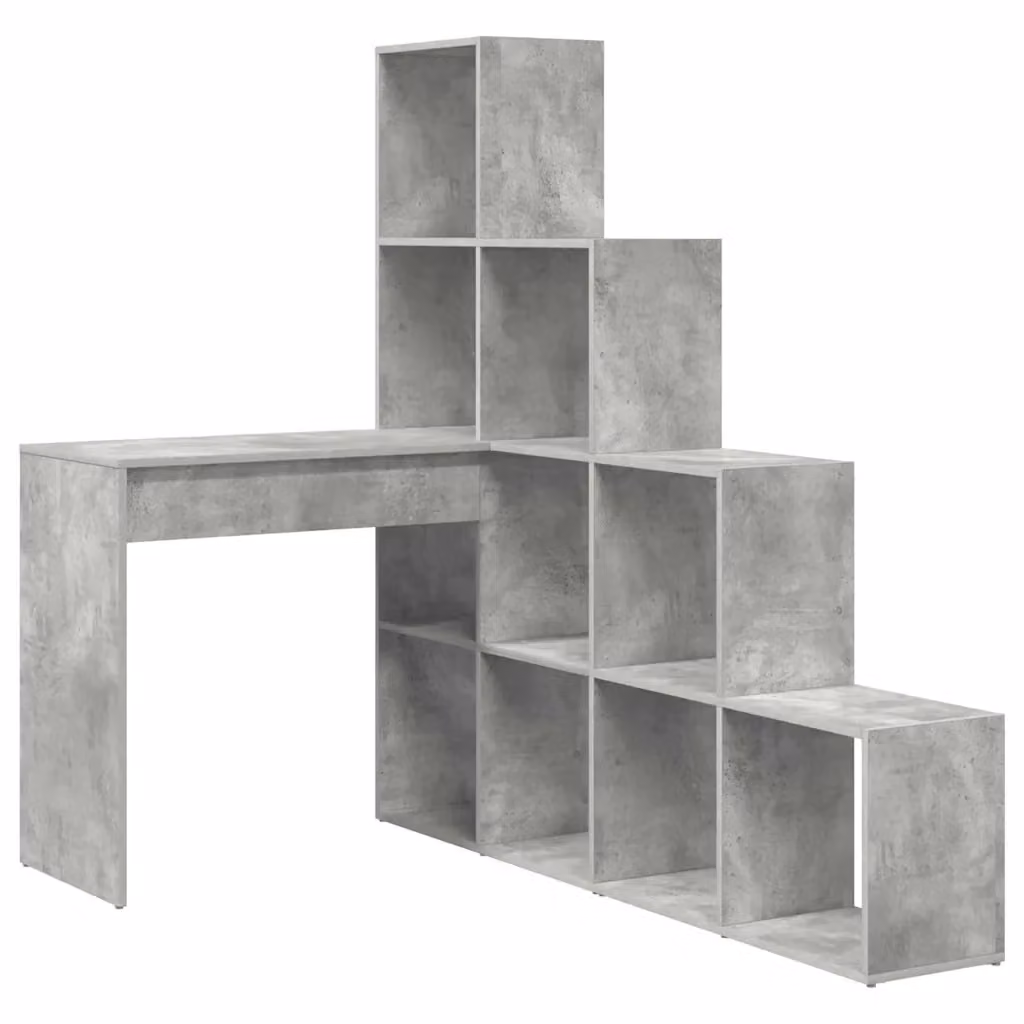 Scrivania ad angolo moderna vidaXL in MDF laminato grigio L/P/H: 149,5 x 149,5 x 101,5 cm – 2