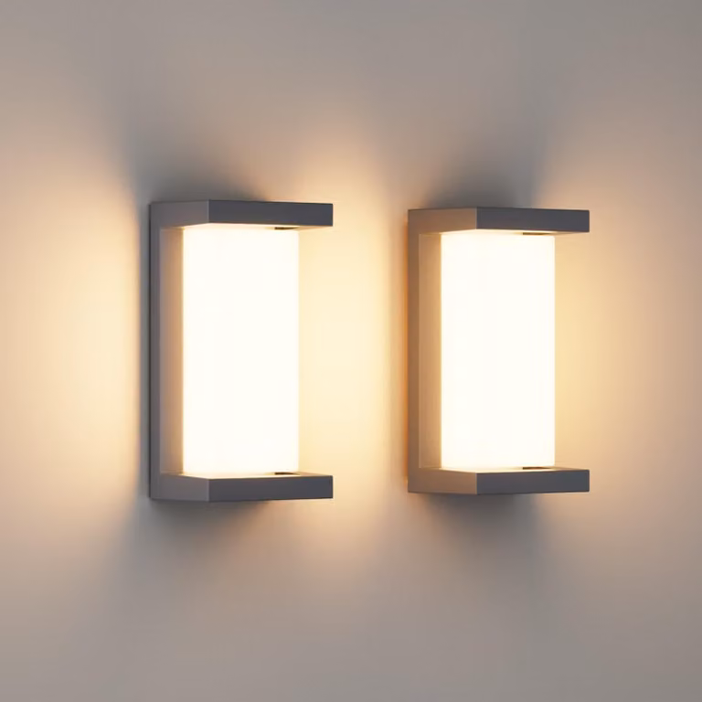 Lampada da parete esterna a LED, 24 W, 3000 K, grado di protezione IP65, set da 2, colore antracite