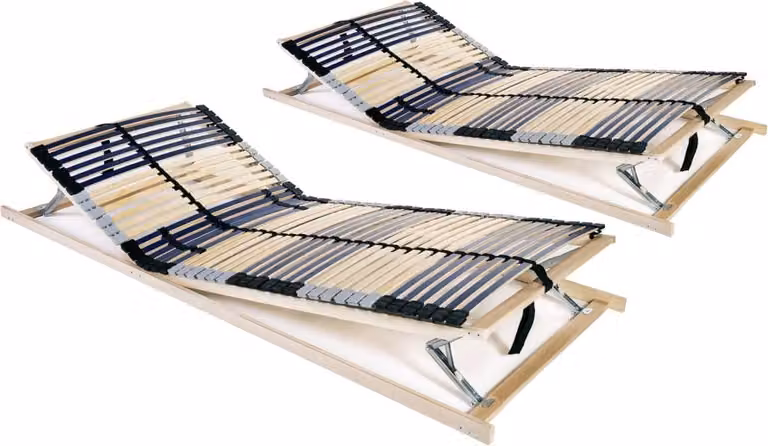 Maison Exclusive - Rete a doghe, 2 pezzi con 42 doghe, 7 zone, 70x200 cm