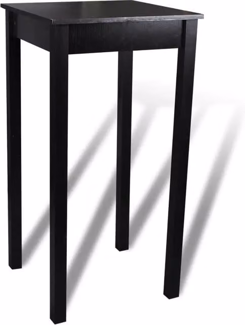 Set Tavolino da Bar con 2 Sgabelli Neri CFW6234629