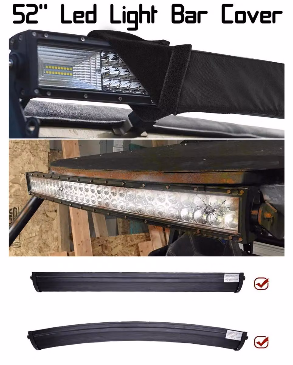 Copertura protettiva universale per barra LED da 132 cm (52 pollici), nera