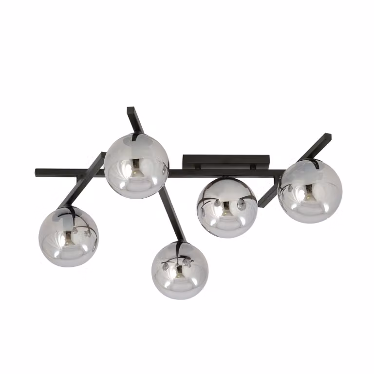 Lampadario Emibig 5xE14 40W SMART 5 NERO/GRAFITE 1104/5