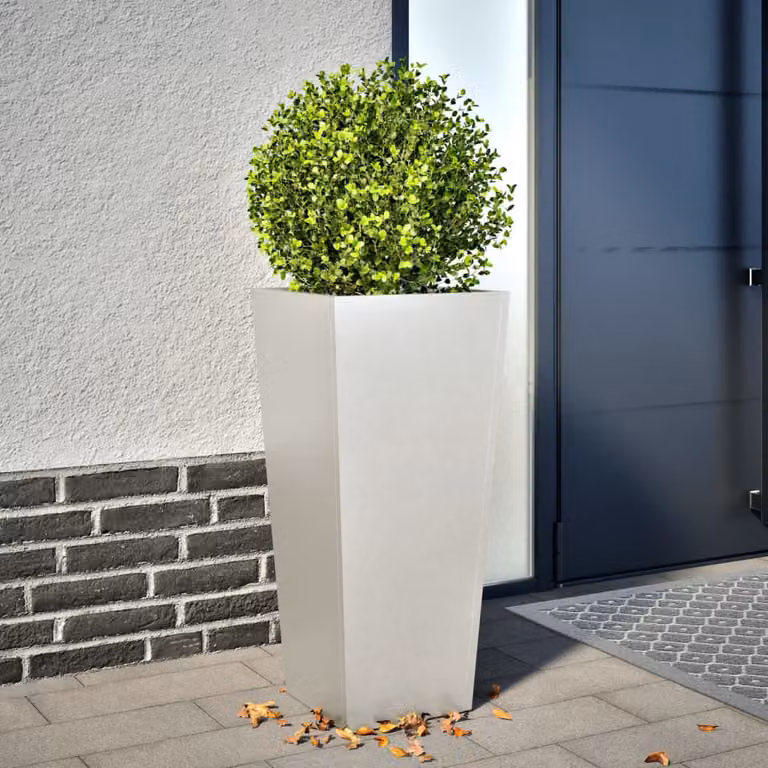 Fioriera da giardino vidaXL in acciaio inox color argento, L/P/H: 35 x 35 x 75 cm