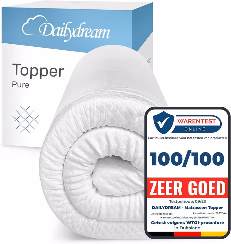 Materasso topper in memory foam, dimensioni 160 x 200 cm, altezza 3,5 cm, antiscivolo, adatto per letti a molle
