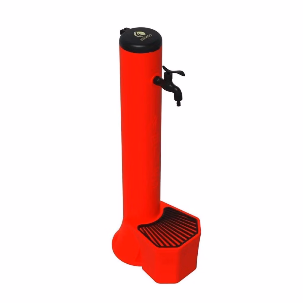 Kit Tritone Sined composto da fontana e secchiello da 5 litri in polietilene rosso – 2