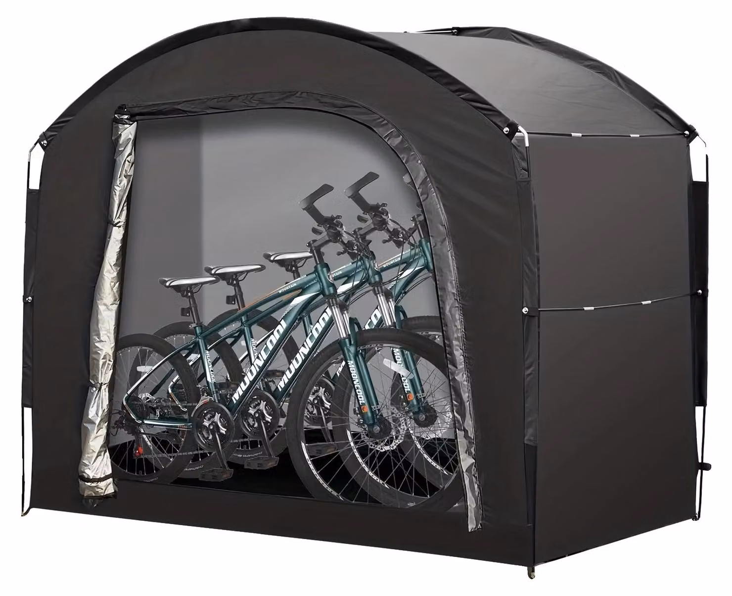 Tenda per biciclette, resistente alle intemperie, montaggio rapido, per 4 biciclette