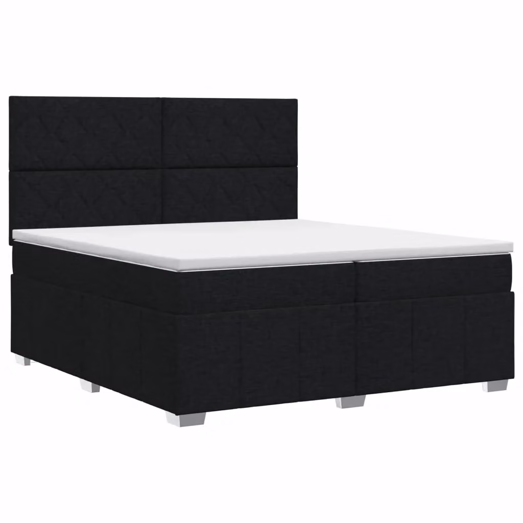 Letto box spring con materasso vidaXL in tessuto nero con base a sollevamento L/P/H: 200 x 200 x 140 cm – 2