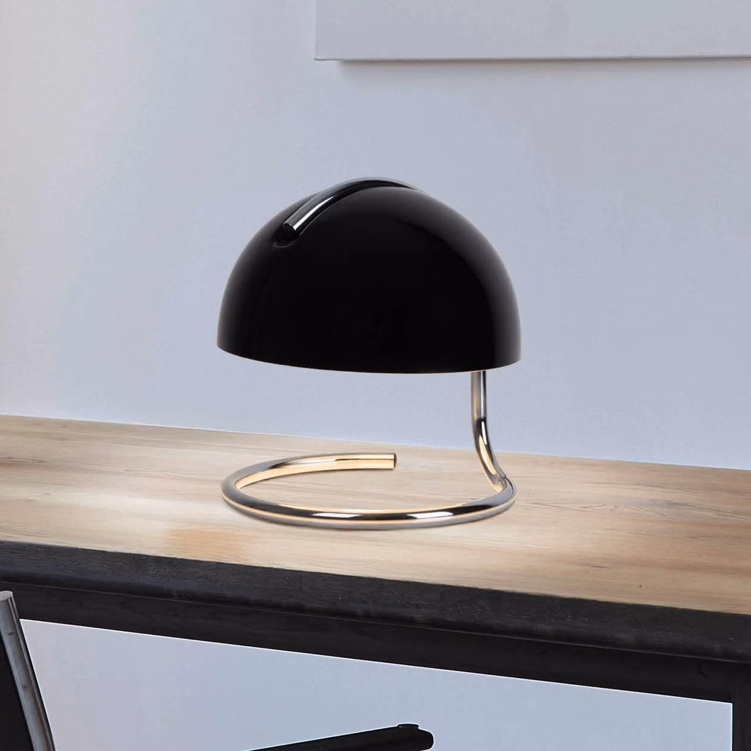 Näve Lampada da tavolo Burano, Nero, Soggiorno / Sala da pranzo, Vetro, Vintage, Lampada da tavolo