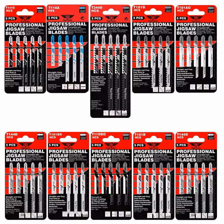 50 pezzi di lame per seghetto alternativo JSTTK10, lunghezza 152 mm, modelli T101AO, T101B, T101BR, T101D