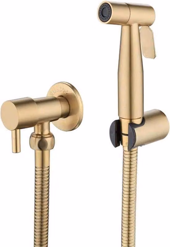 Rubinetto per bidet da bagno - Accessori per rubinetti da bagno - Set rubinetto per bidet 304 in acciaio inossidabile, montaggio a parete, rubinetti da bagno