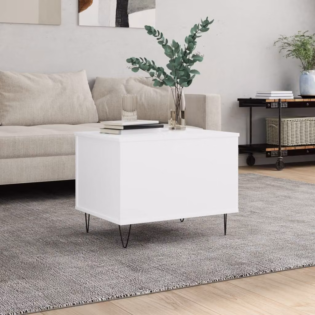 Maison Exclusive - Tavolino bianco 60x44,5x45 cm Materiale ligneo