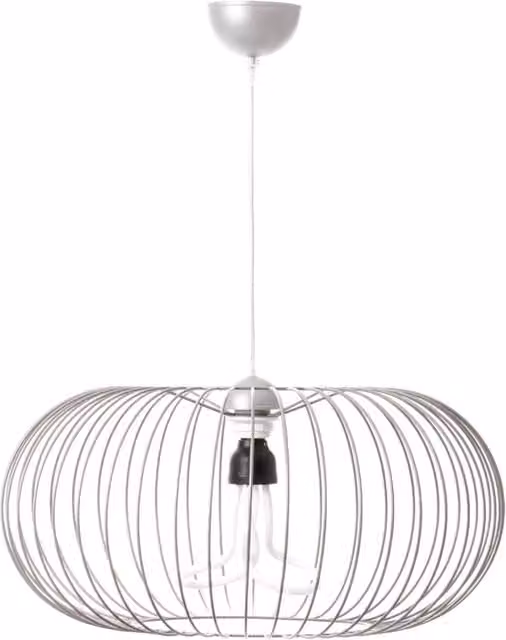 Lampada a sospensione Arya KENDRA HOME argento in metallo con attacco E27