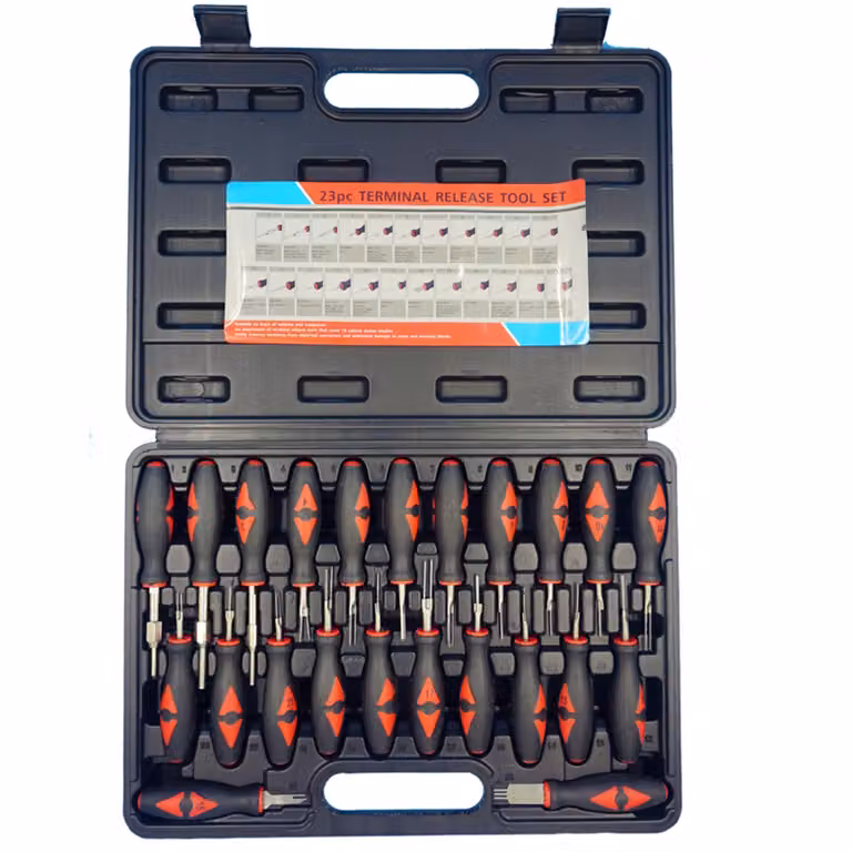 23 parti/set Kit di strumenti di rimozione dei terminali in acciaio inossidabile Strumenti di rimozione dei componenti elettronici di riparazione automobilistica