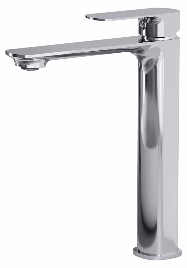 Miscelatore per lavabo, cromato, in ottone, con cartuccia in Vetroceramica, dimensioni 269x215x49 mm