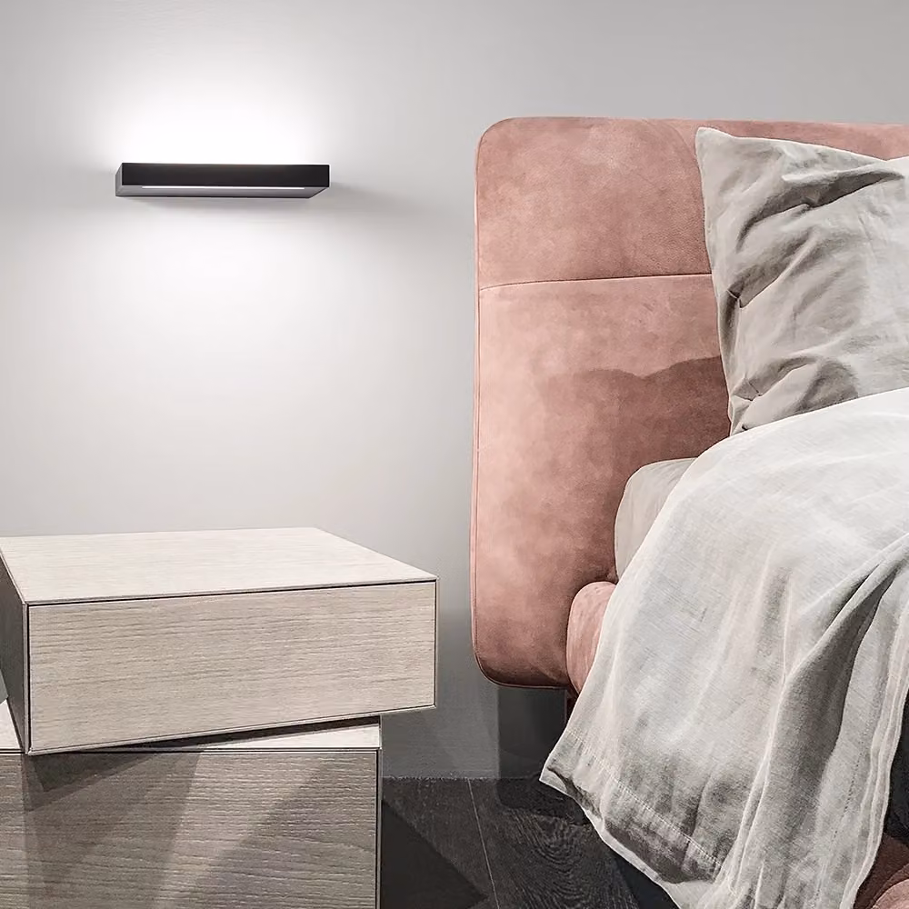 Applique Moderna Perenz Illumina in Alluminio e Acrilico Nero con LED 18W 3000K Luce Bianca Calda – 2