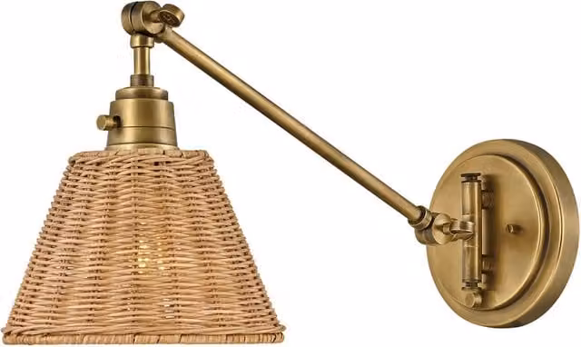 Applique ARTI Hinkley ottone rattan lettura E27 60W
