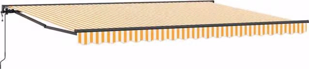 Tettuccio elettrico retrattile Videx con telecomando, disponibile nei colori giallo, bianco e antracite, realizzato in acciaio e poliestere