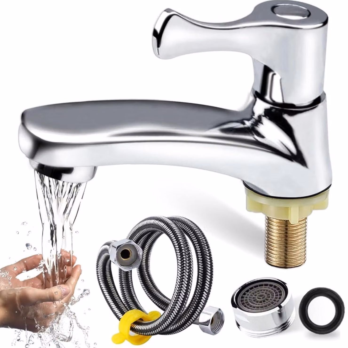 Rubinetto per acqua fredda con tubo flessibile e filtro