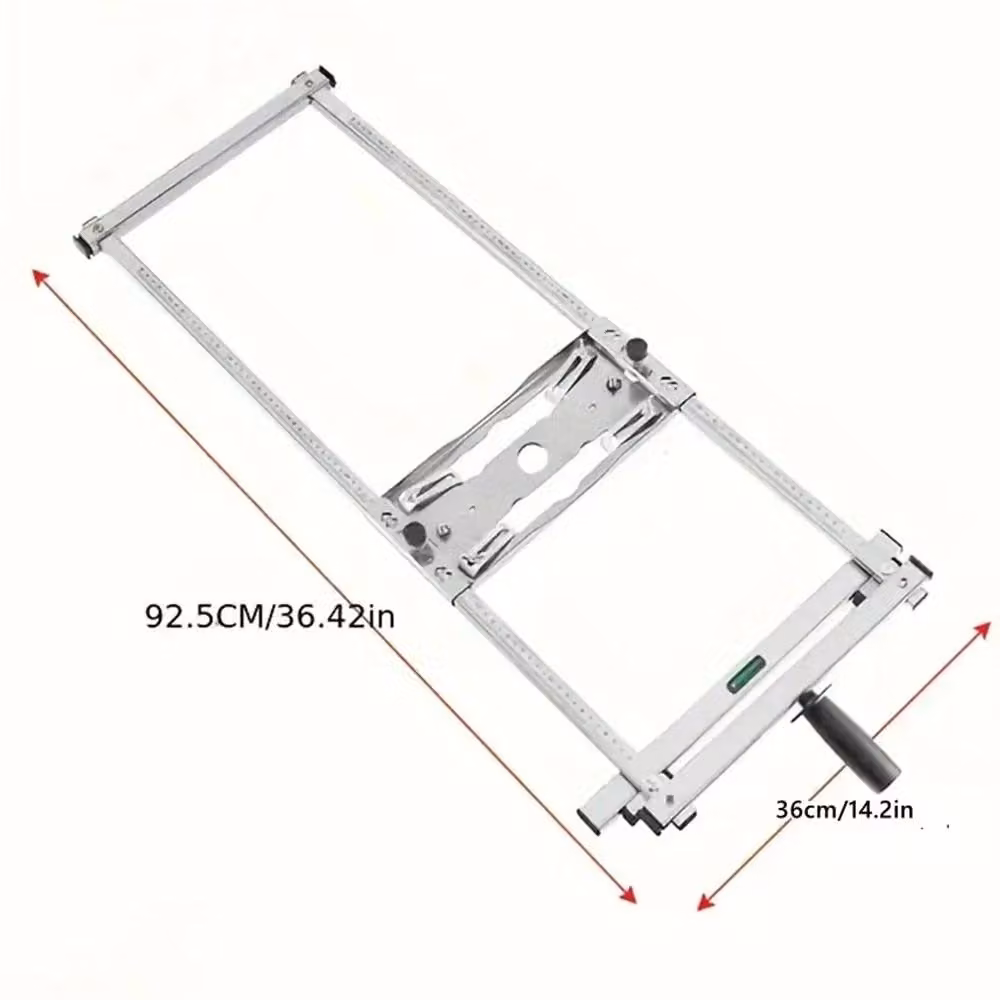 Macchina da taglio - Posizionatore di taglio - Acciaio inossidabile - Livella integrata - Area di taglio da 0 a 75 cm - Adatta per macchine da taglio da 10,2 a 12,7 cm