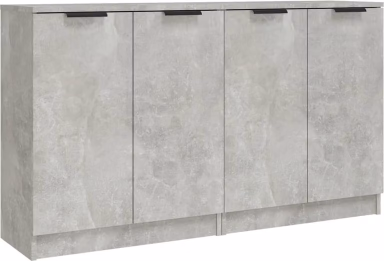 Credenze 2 pz Grigio Cemento 60x30x70 cm in Legno Multistrato