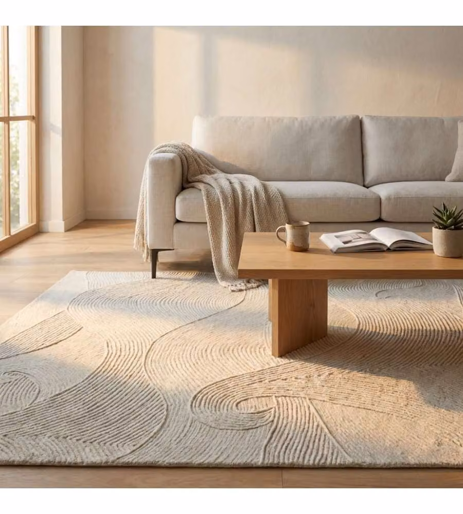 Cosma Tappeto Gregoire 160x230 Avorio Rettangolare in Lana Moderno Bianco