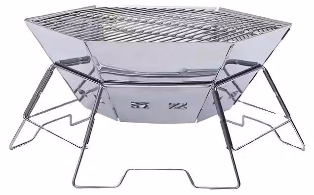 Griglia per barbecue, in acciaio inossidabile, portatile e leggera, griglia per barbecue