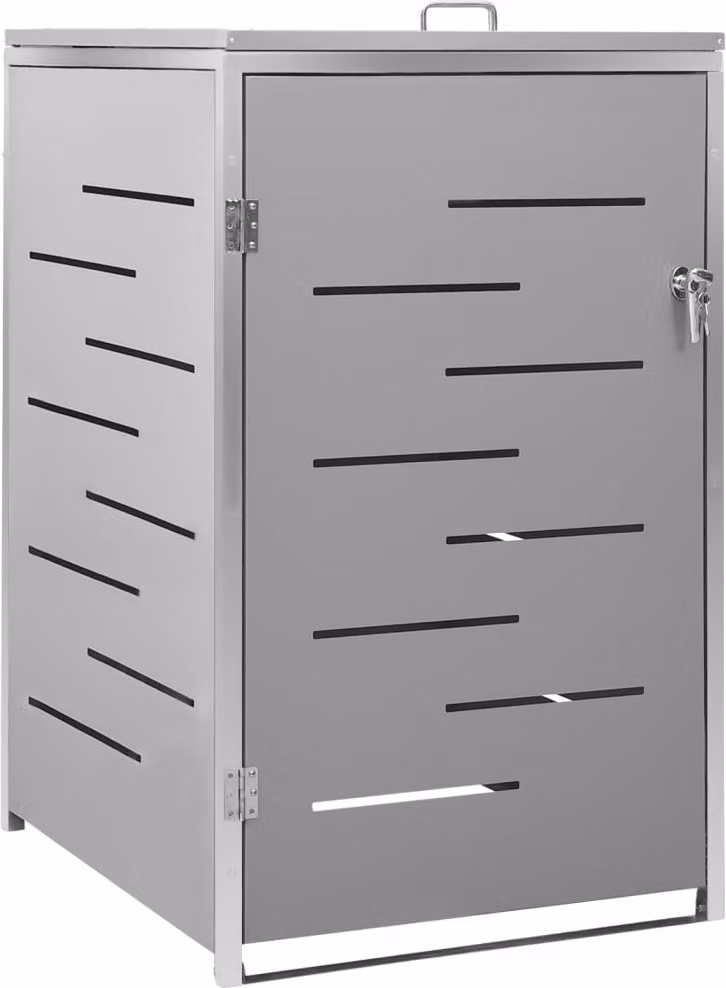 Copribidone per Spazzatura Singolo 69x77,5x112,5cm Acciaio Inox