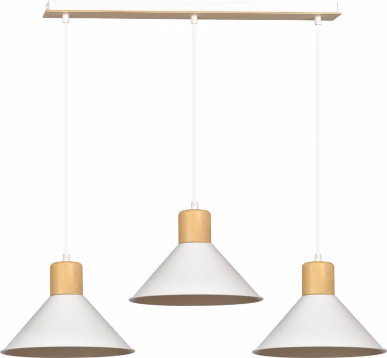 Lampadario Emibig 3xE27 60W ROWEN 3 BIANCO 1045/3