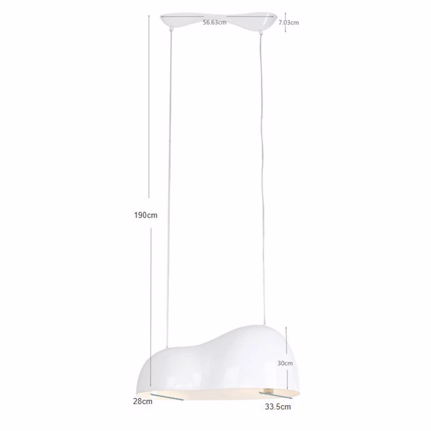 KARE Lampada a sospensione in vetro Cloud, dimmerabile, Alluminio / Grigio / Zincato, Soggiorno / Sala da pranzo, Plastica, Moderno, Lampada a sospensione